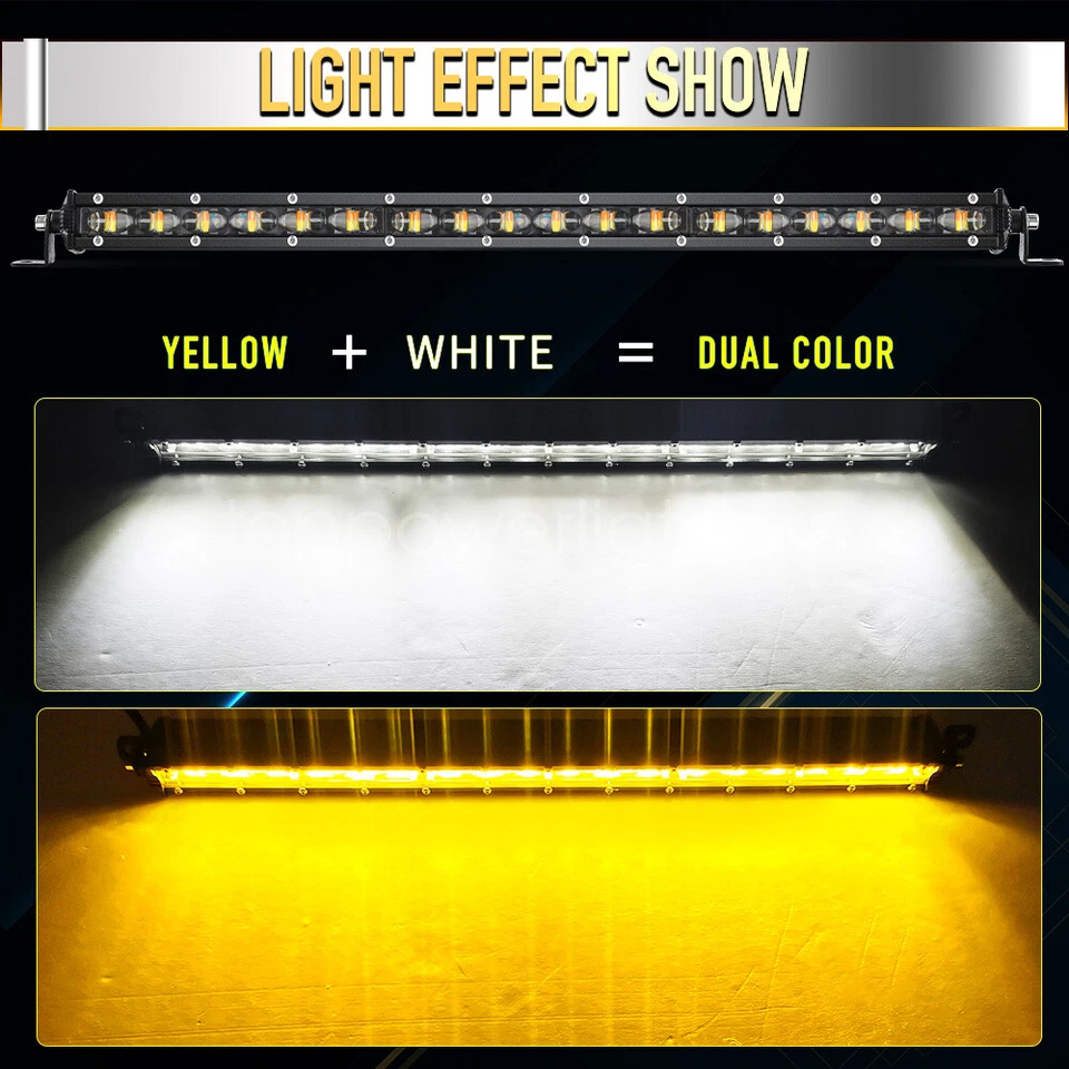 For Can-am Maverick X3 UTV  50inch Amber white Strobe +7" LED Light Bar +4" Pods - Image 3 of 4