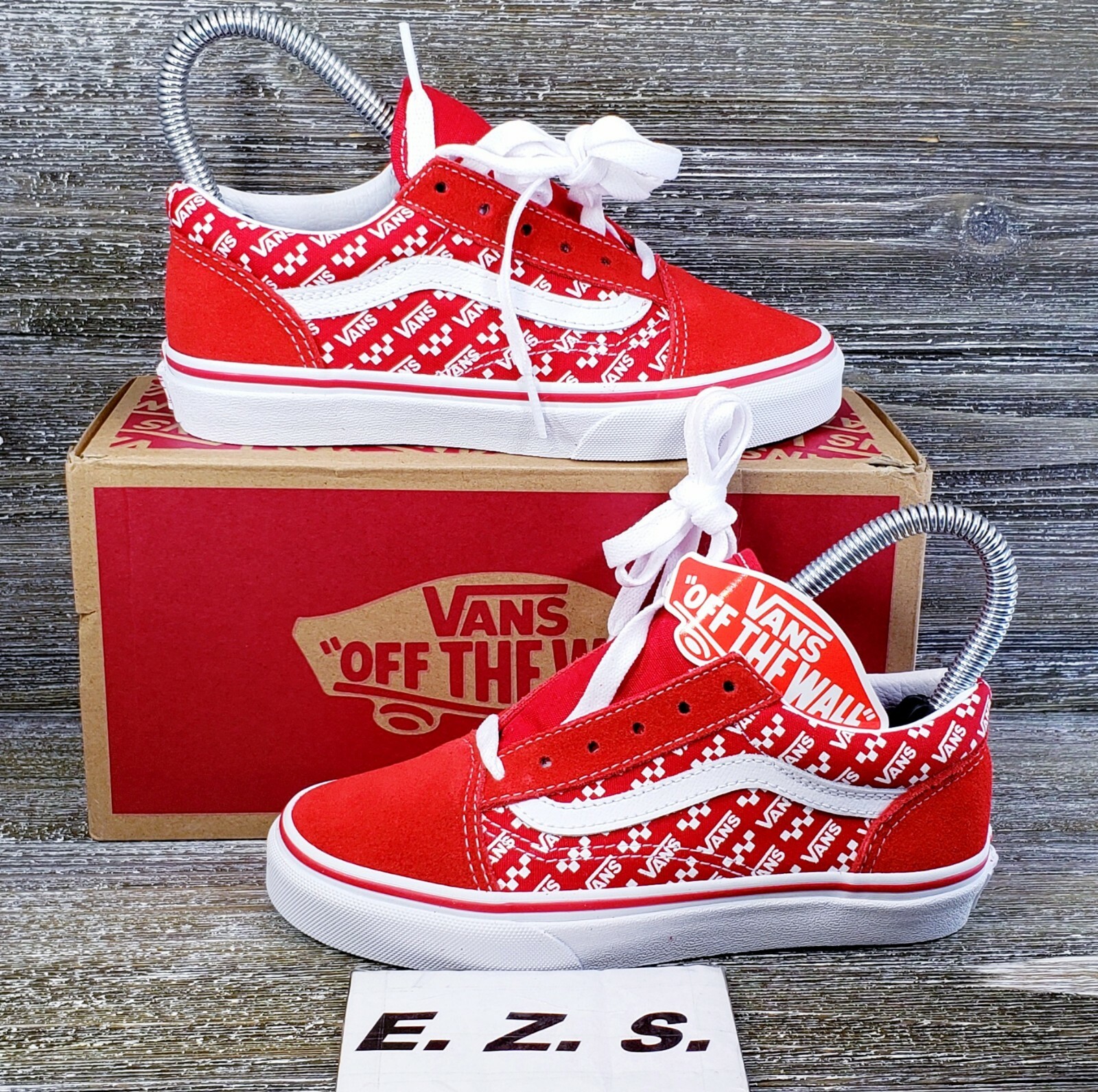 Vans Old Skool Logo Repeat Racing Red 