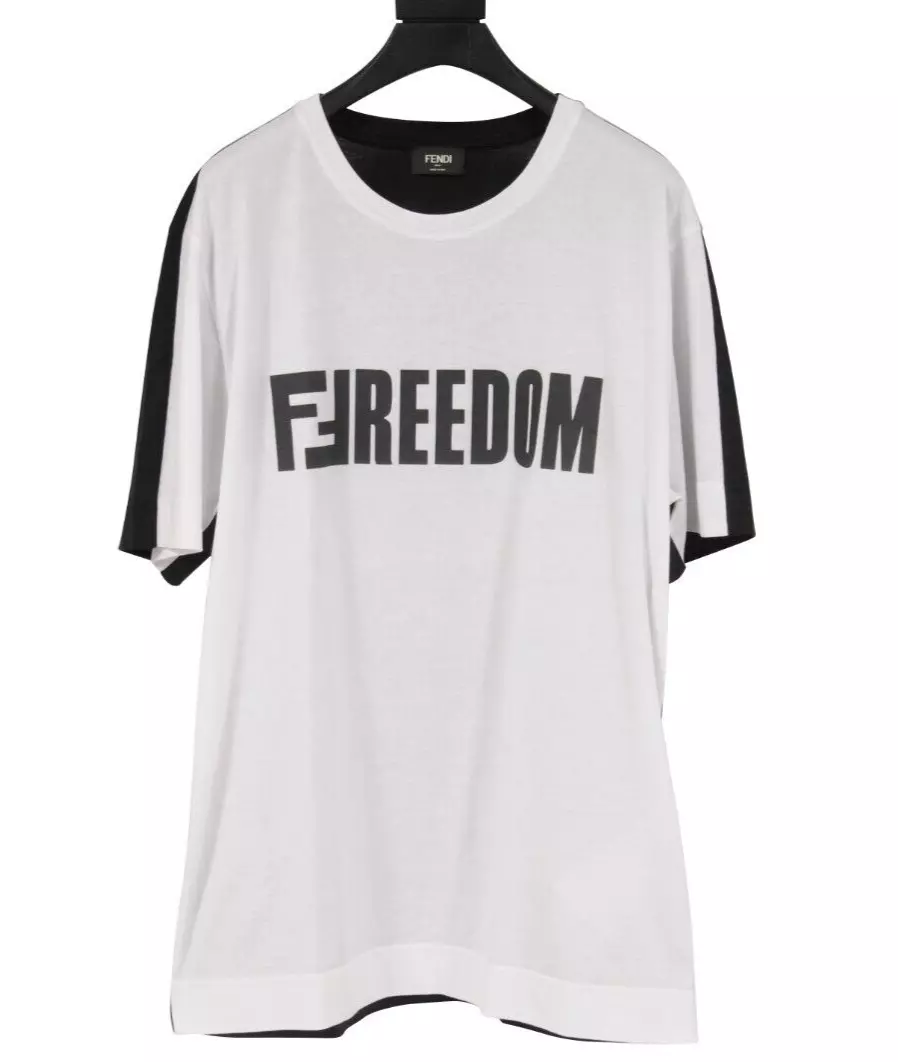 Black and white sales fendi shirt