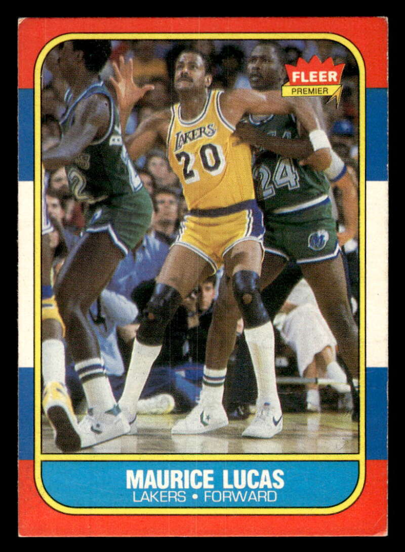 1986 FLEER MAURICE LUCAS LOS ANGELES LAKERS #66 FR-GD X9235