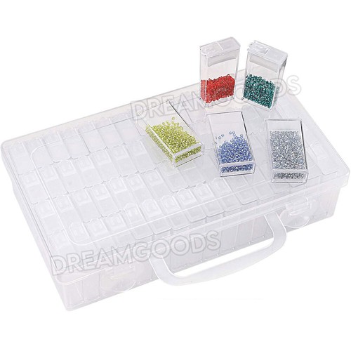 New 64 Grid Diamond Painting Storage Box Art Nail Bead Accessories Case Kit AU - Picture 2 of 10