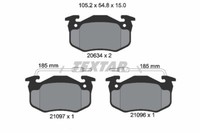 Textar 2109601 Bremsbelagsatz, Scheibenbremse FüR Peugeot, Renault