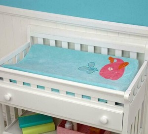 white changing pad cover