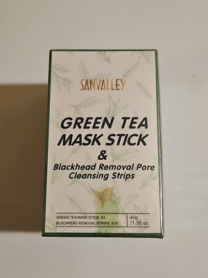 40g Green Tea Mask Stick & Blackhead Removal Pore Cleansing Strips Exp 06/2025