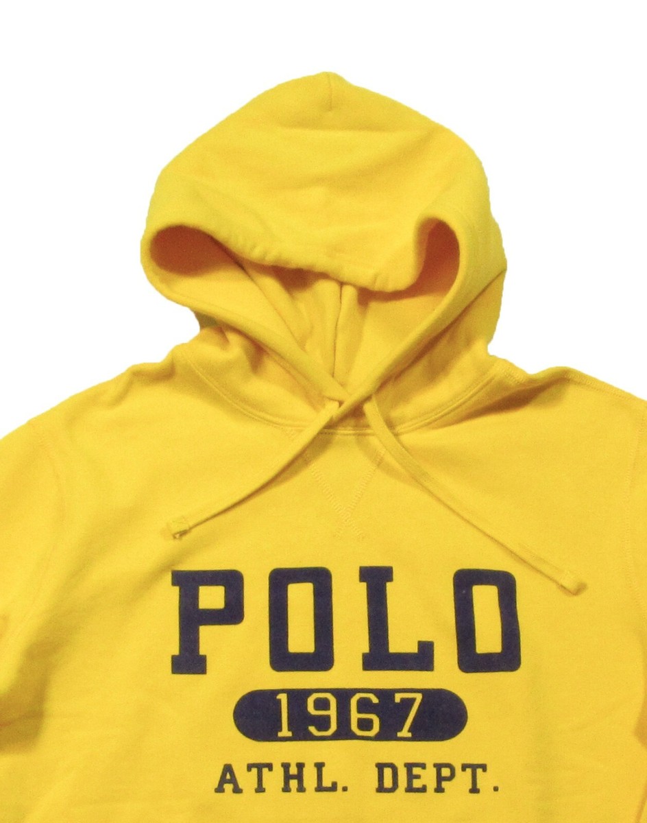 Polo Ralph Lauren Men's Yellow Polo 1967 Athl. Dept Fleece Polo Ralph Lauren Men's Yellow Polo 1967 Athl. Dept Fleece