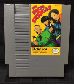 BOX & GAME The Three Stooges NES Nintendo CARTRIDGE Cart ACTIVISION - TESTED