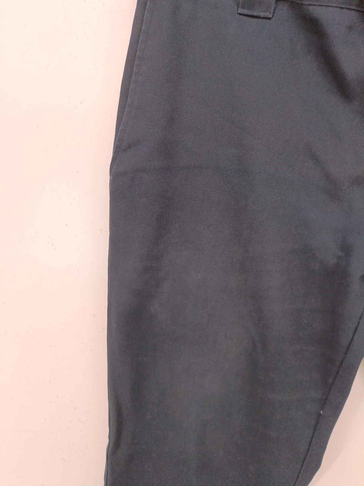 Dickies Men's Suit Trousers W 34 in Blue Polyester with Cotton Dress Pants