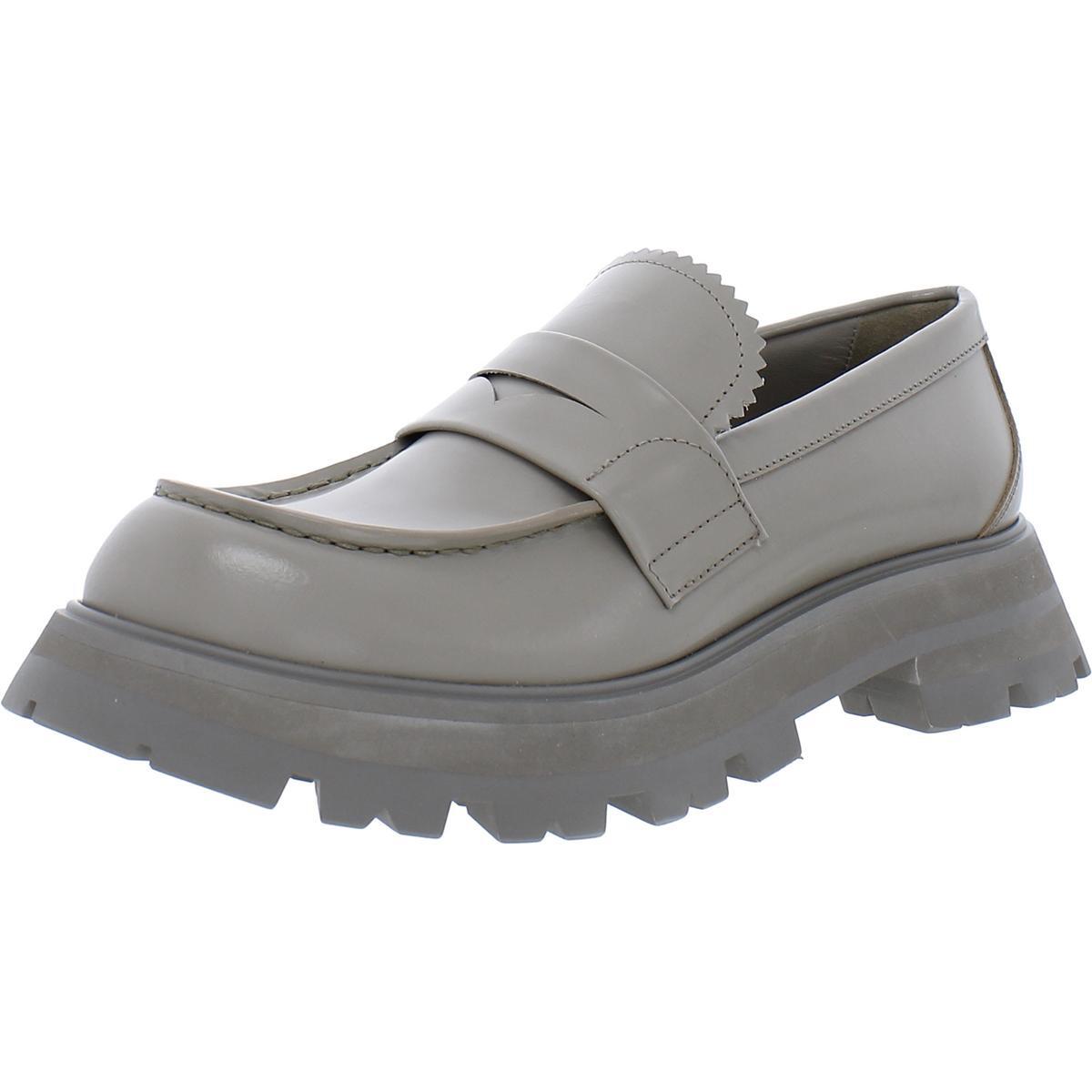 Женские серые мокасины Alexander McQueen на каблуке 39,5 средний (B,M) BHFO 8115