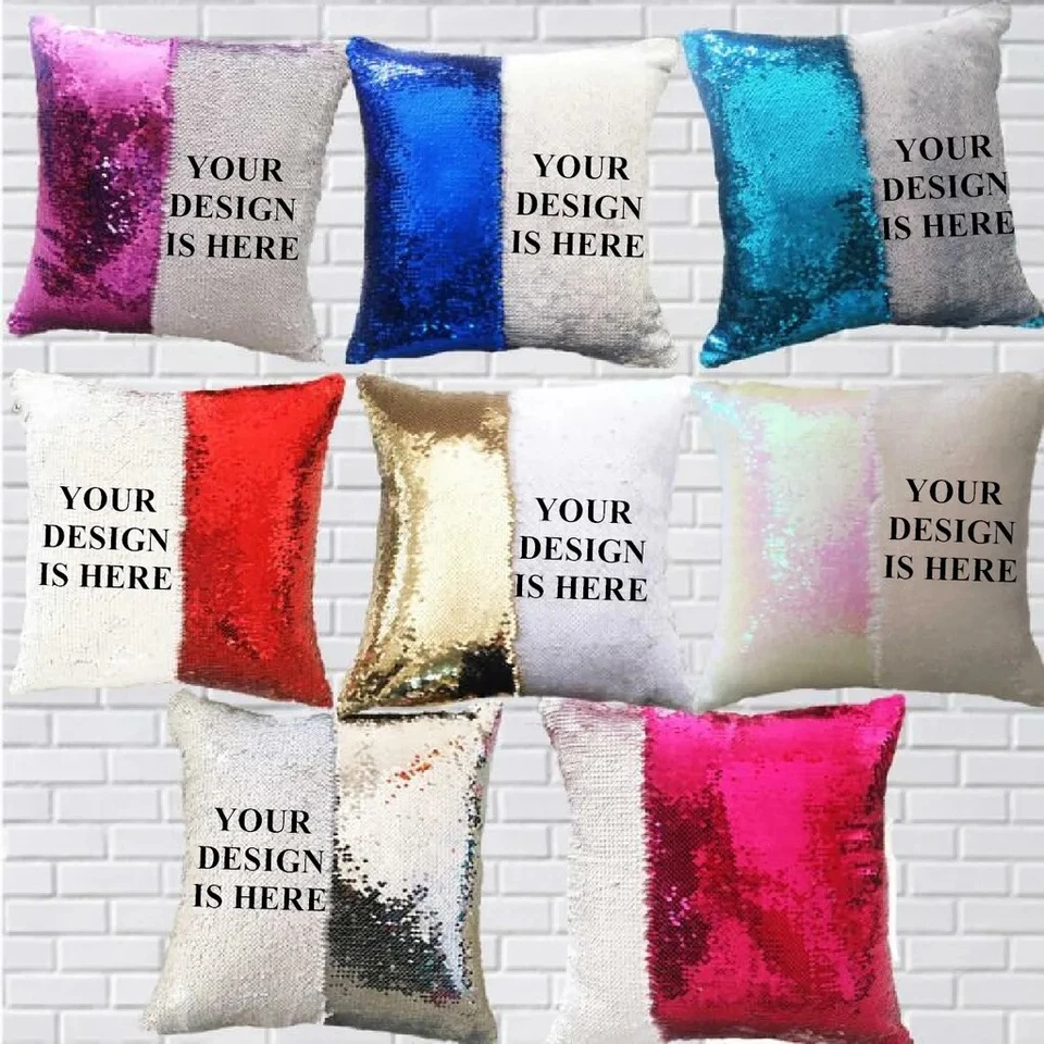 Customer Design Square Shape Sparkling Pillow Cushion + Pillow - Image 2 of 4