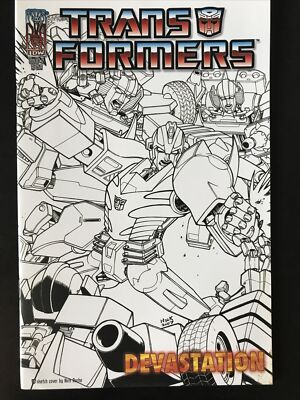 TRANSFORMERS DEVASTATION #2 RARE RI Retail Incentive Sketch VARIANT IDW 2007
