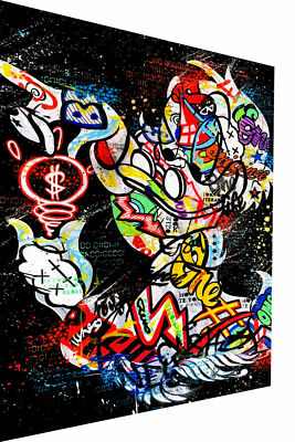 Pop Art Donald Duck Leinwand Bilder Wandbilder - Hochwertiger Kunstdruck