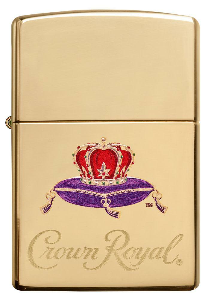 Zippo Windproof Engraved Lighter with Crown Royal Whiskey Logo