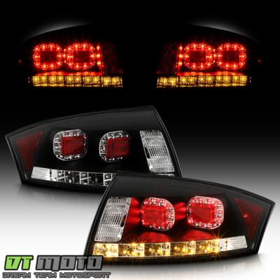 Black 2000-2006 Audi TT Quattro Lumileds LED Tail Lights Brake