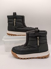 Columbia Techlite Snow Boots Kids Size 3 Black 200g Insulated Pull On Winter