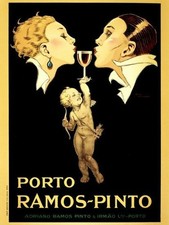 Porto Ramos Pinto Rene Vincent Vintage Wine Advertising Poster 24x36