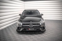 Frontlippe + Flaps Passend FüR Mercedes A35 Amg / Amg-Line Aero Pack W177 Schwar