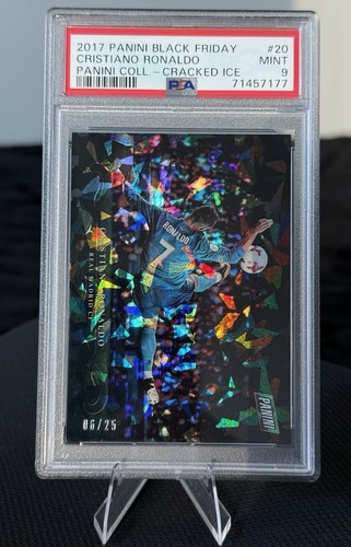 Panini Black Friday Cristiano Ronaldo #20 Cracked Ice 06/25 PSA 9 (POP 3)