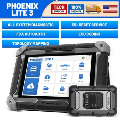 2026 TOPDON Phoenix Lite 3 OBD2 Scanner Bidirectional Online ECU Coding CAN-FD