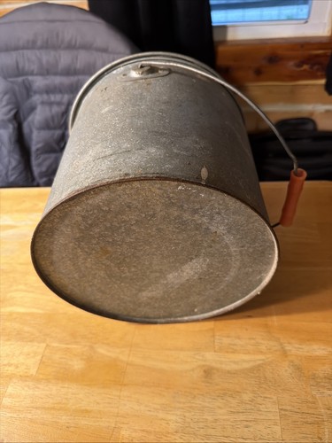 Secchio Minnow Galleggiante Vintage Maumee 10 QT Zincato, Secchi Interni ed Esterni - Foto 7 di 8