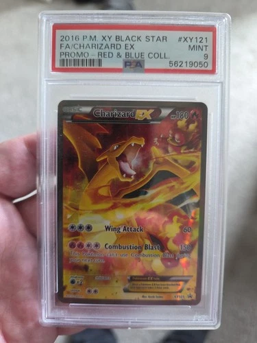 PSA 9 MINT Charizard EX XY121 Black Star Promo FULL ART HOLO PROMO Pokemon Card