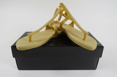 MELISSA Dorado Schuhe Zehentrenner Riemensandale goldfarbig duftend Gummi 37 NEU