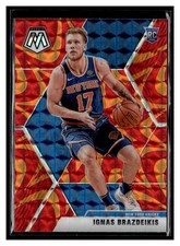 2019-20 Panini Mosaic #242 Ignas Brazdeikis Reactive Orange RC New York Knicks