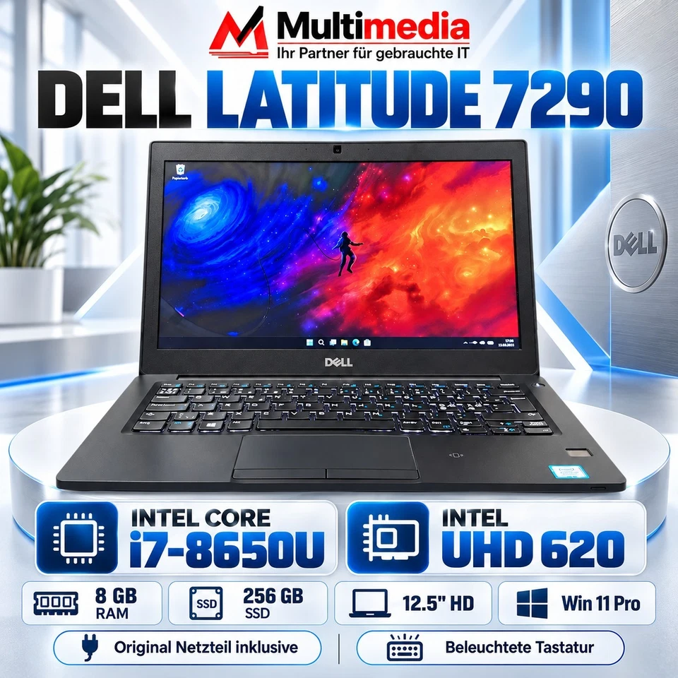 Dell Latitude 7290 · i7-8650U · 8GB · 256GB, Foto 3 von 5
