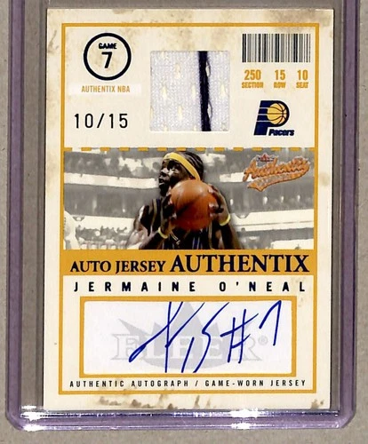 2004-05 Fleer Authentix Autographs Jermaine O'Neal Auto 10/15 #AJA-JO