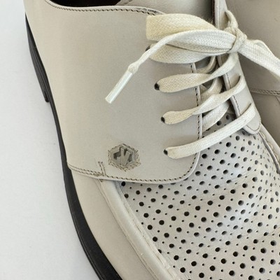 Gianni Versace Vintage Perforated Leather Lace-Up Shoes 