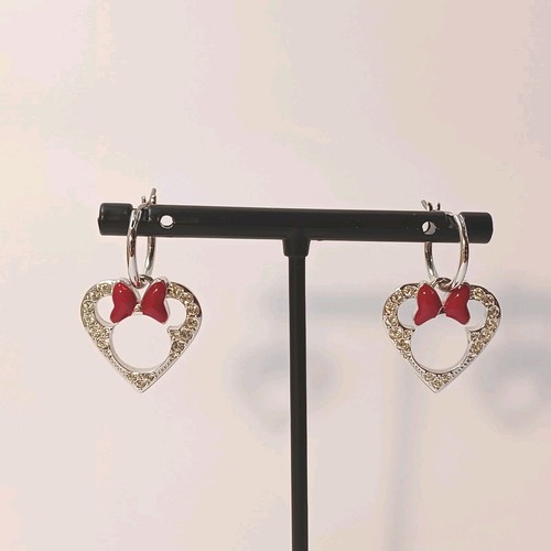 Pendientes Swarovski Disney Minnie Mouse en forma de corazón de plata cristal - Imagen 3 de 17