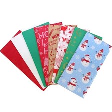 80 Sheets Christmas Tissue Paper for Gift Bags, 20" x 20" Red Green White