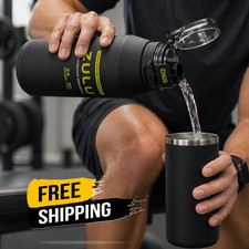 Zulu Swift 32oz Stainless Steel Water Bottle, Black, Any Sport
