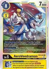 AeroVeedramon Rare Draconic Roar Foil EX3-033 R NM