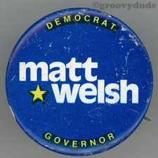 Matthew E. Welsh 1972 Governor Indiana Democrat 1-5/8