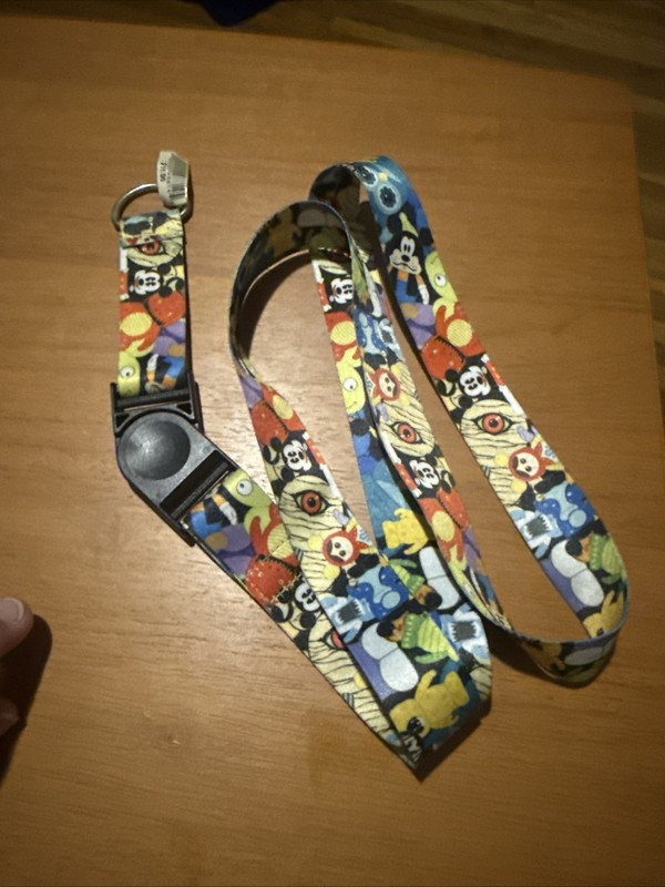 Disney Parks Vinylmation Pin Lanyard Holder Mickey Friends DLW with Minnie Pin