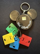 Vintage Walt Disney World Mini View Master Keychain With 4 Theme Park Slides