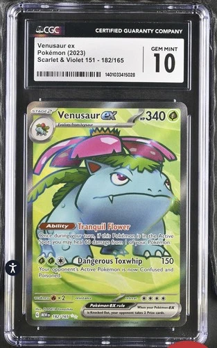 Venusaur Ex 182/165 Pokemon Scarlet & Violet 151 English CGC 10