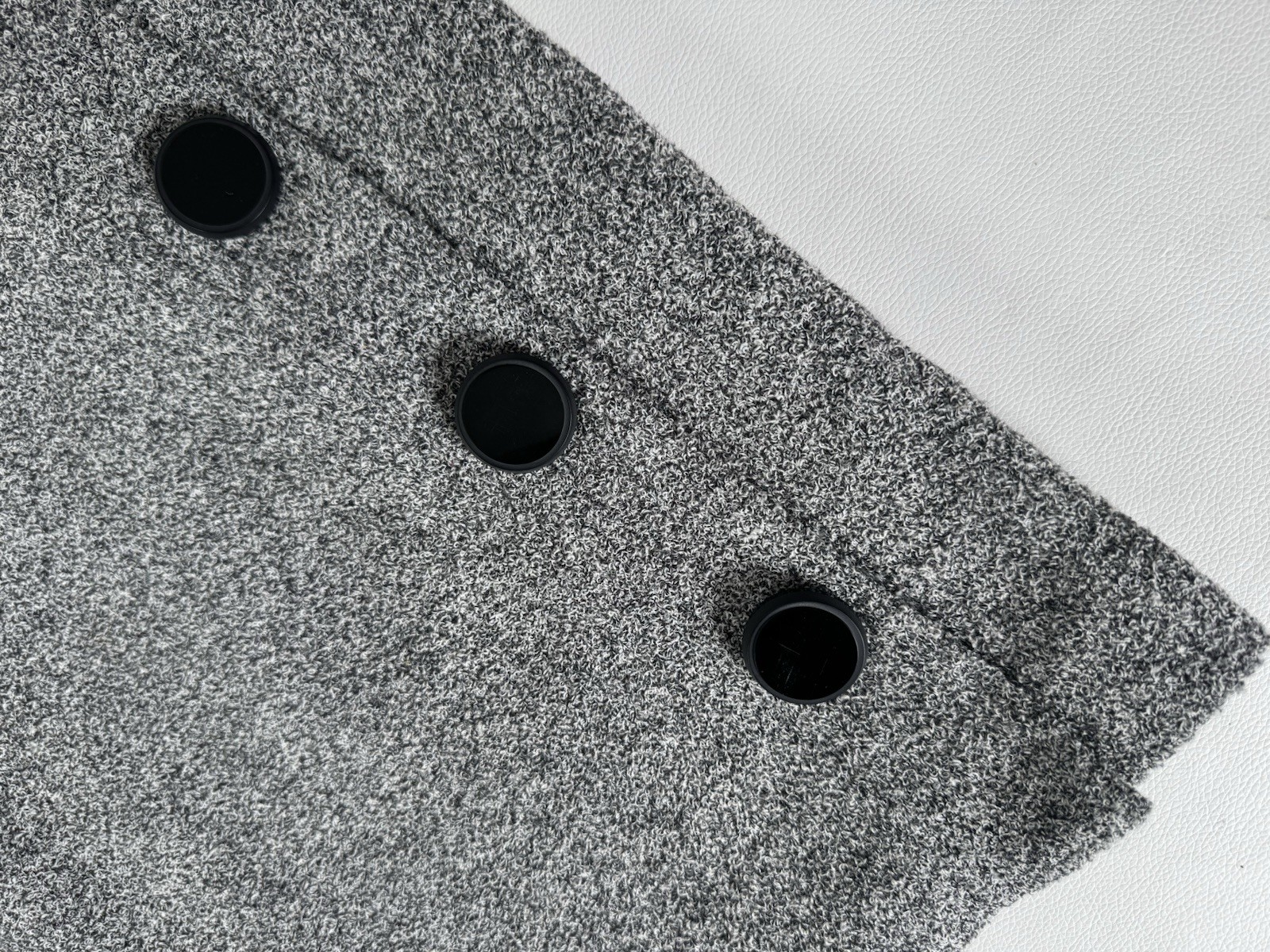 Jupe tweed bouclette gris YVES SAINT LAURENT Variation Vintage 1980s T. 42