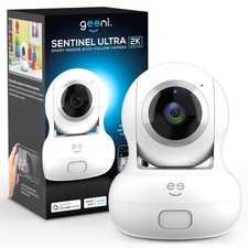 Geeni Sentinel 2K Smart Indoor Camera Auto Tracking Dual-Band 2.4GHz  5GHz WiFi