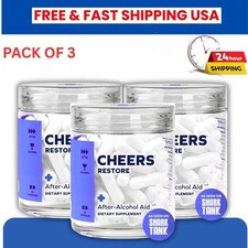 NEW 3 Bottles Cheers Restore Supplement w/ DH...