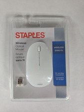 NEW STAPLES GOLD WIRELESS OPTICAL GEL MOUSE P...