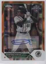 2023 Topps Pro Debut Chrome Orange Lava Refractor 13/25 Danyer Cueva Auto ms9