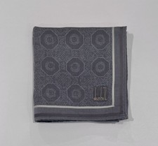 Handkerchief Dunhill Vintage Men Paisley Plain Gary Pocket Square Cotton 19.5  