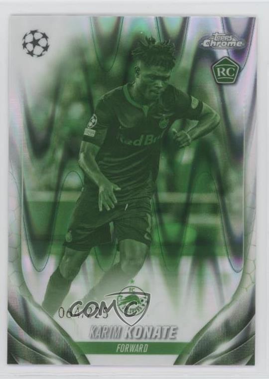 2023 Topps Chrome UEFA Club Competitions 64/225 Karim Konate #30 Rookie RC 0j8k