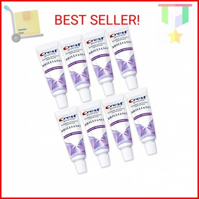 Crest 3D White Brilliance Toothpaste, Vibrant Peppermint, Travel Size 0.85 oz (2