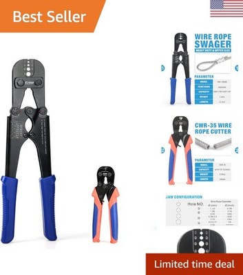 Lightweight Wire Crimping Tool with Contoured Grip - Perfect for DIY Projects