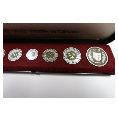Set 8 monete Svizzera 1980 rame-nichel proof #60168C - Foto 8 di 12