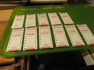 Group of 19 GNER Seat Reservation Slips 1996 2004.