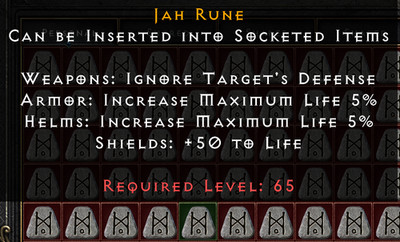 Jah Rune - Diablo 2 Resurrected (D2R)