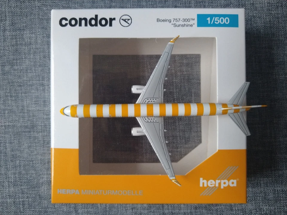 Herpa Wings Club Modello 1:500 Condor Boeing 757-300 "Sunshine" D-ABOJ 538220 - Immagine 3 di 3